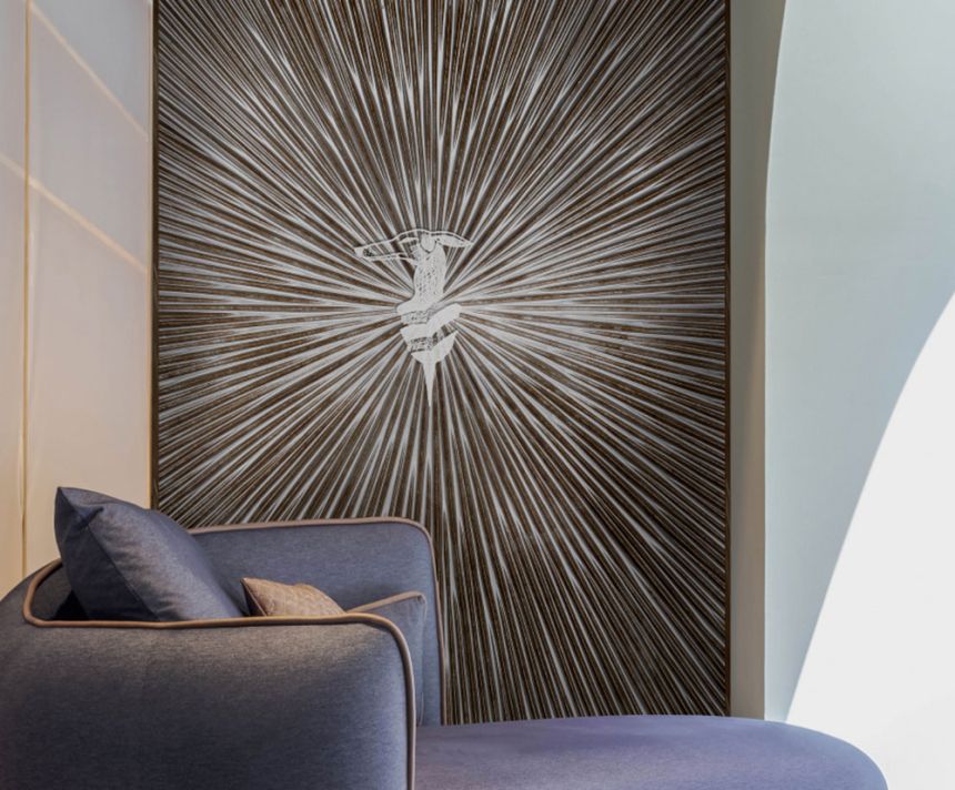 Luxus-geometrische Tapete, creme, Z30345, Casa 8, Trussardi