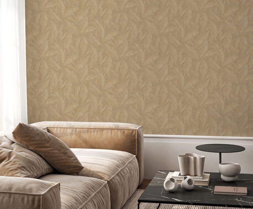 Luxustapete, braun-beige, Blätter, Z20111, Casa Chic, Zambaiti Parati