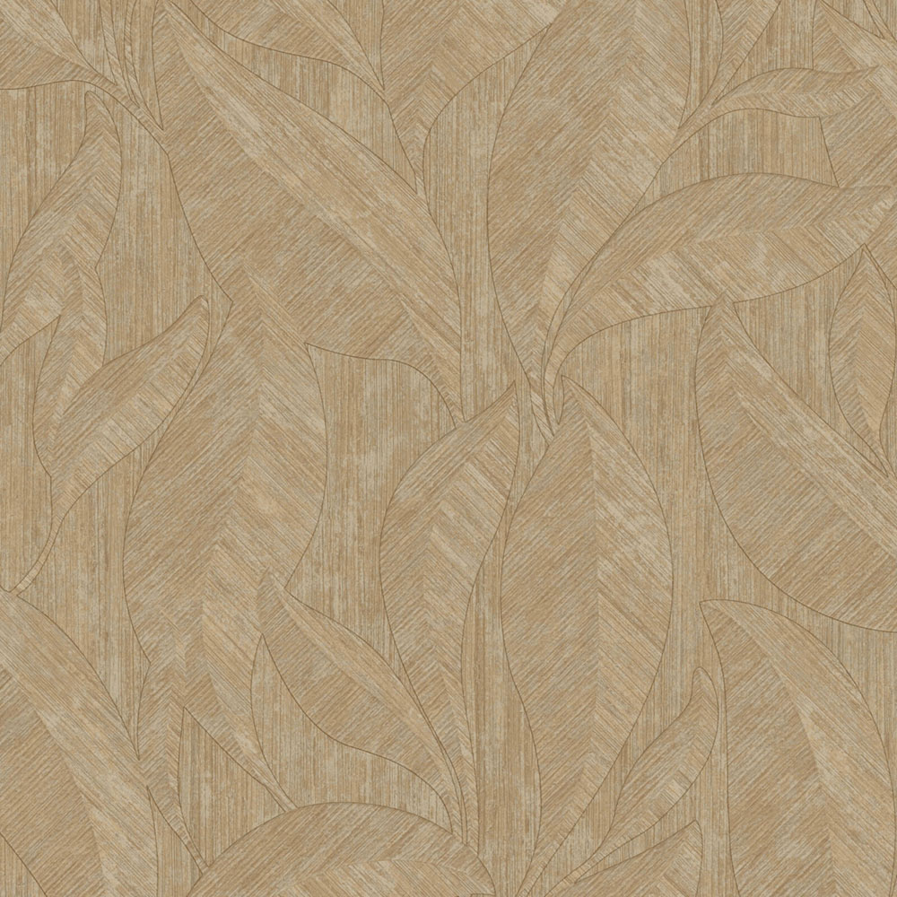 Luxustapete, braun-beige, Blätter, Z20111, Casa Chic, Zambaiti Parati