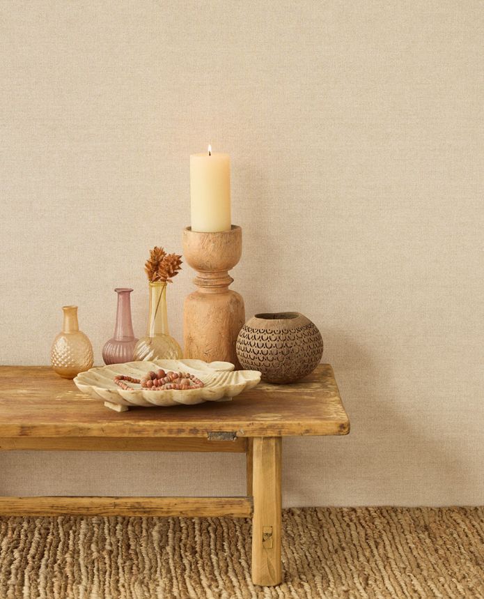 Tapete, beige, Stoffoptik, 350632, Amber, Eijffinger