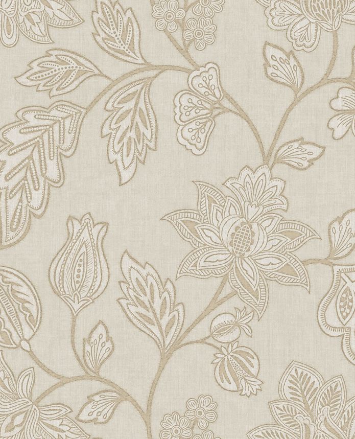 Tapete, cremefarben, Blumen, 350660, Amber, Eijffinger
