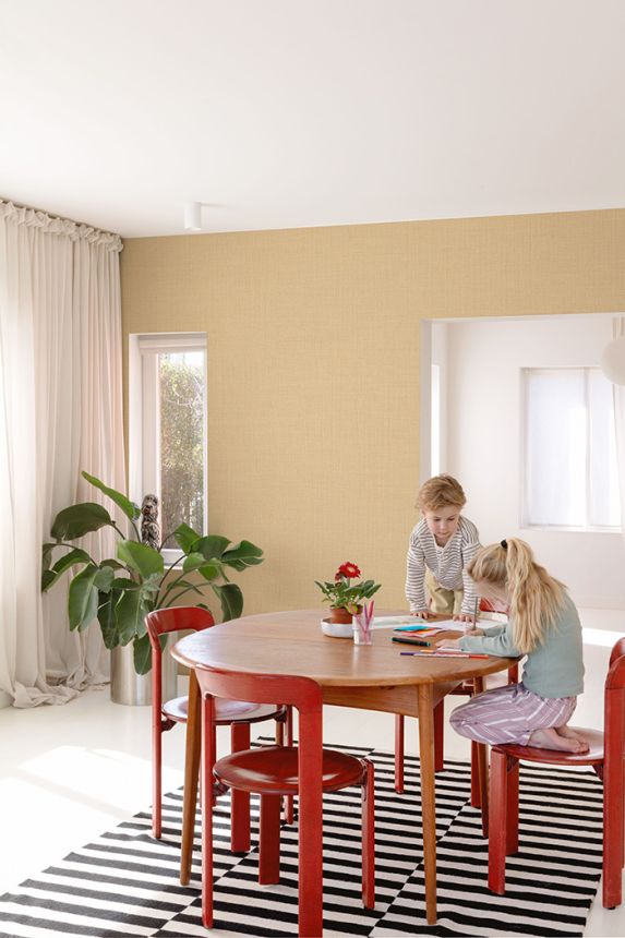 Tapete, ocker-gelb, Stoffoptik, LD1020, Little Dreamers, Grandeco