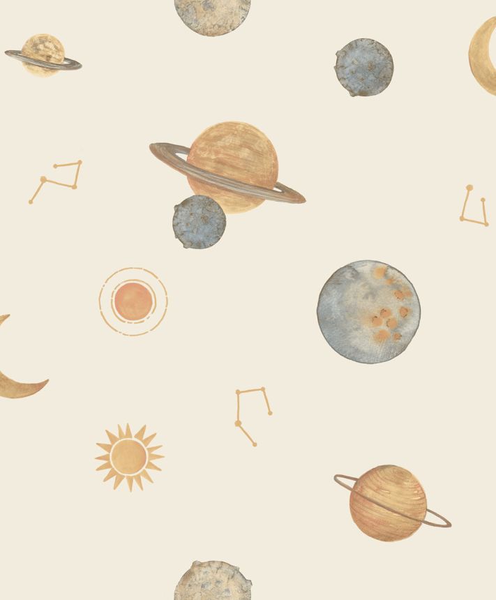 Kindertapete, creme, Weltall, LD3519, Little Dreamers, Grandeco