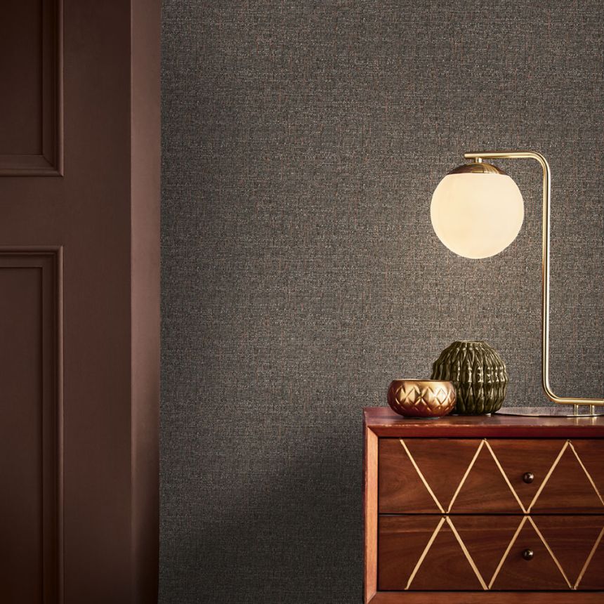 Tapete, braun, Stoffoptik, 127908, Arboretum, Graham Brown Premium