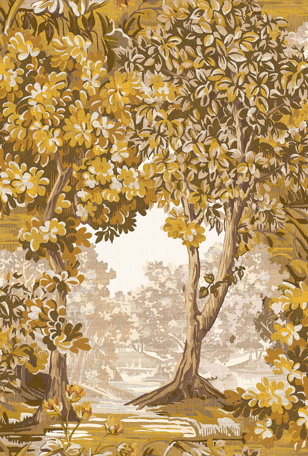 Tapete, braun, Bäume, 127899, Arboretum, Graham Brown Premium