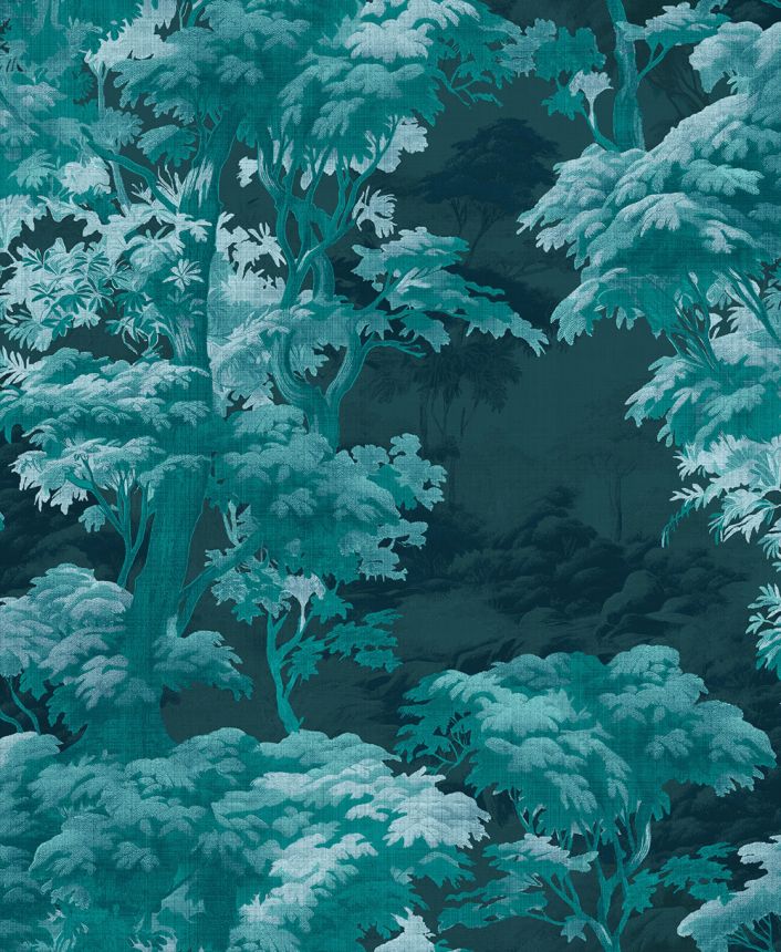 Tapete, blau-grün, Wald, Bäume, 127936, Arboretum, Graham Brown Premium