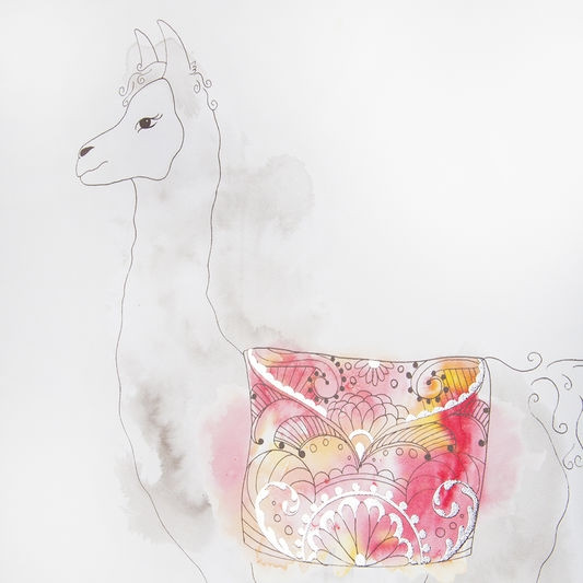 Printed canvas 105876, Lucky Llama, Wall Art, Graham & Brown