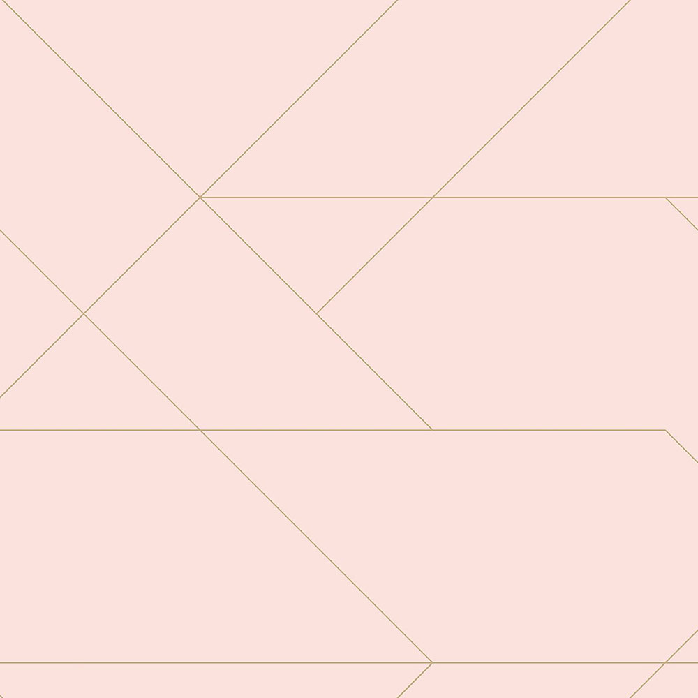 Rosa Vliestapete mit geometrischen Linien 139211, Art Deco, Esta