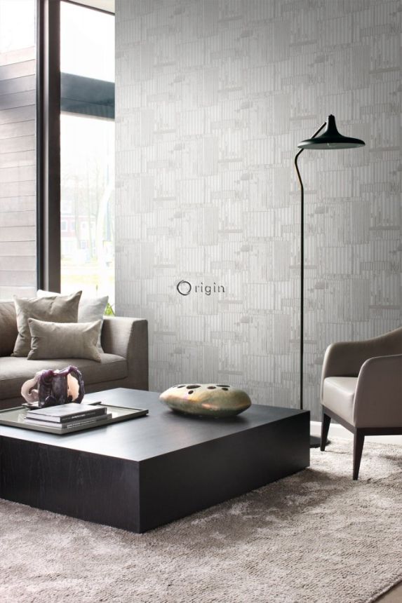 Metallic-Vliestapete, Wellblech-Design 347619, Matières - Metal, Origin