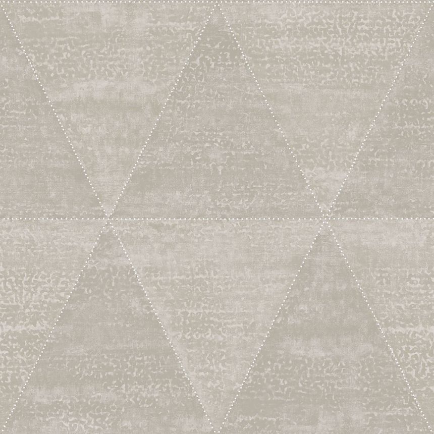 Metallische Vliestapete, Imitation von Metalldreiecken 347590, Matières - Metal, Origin