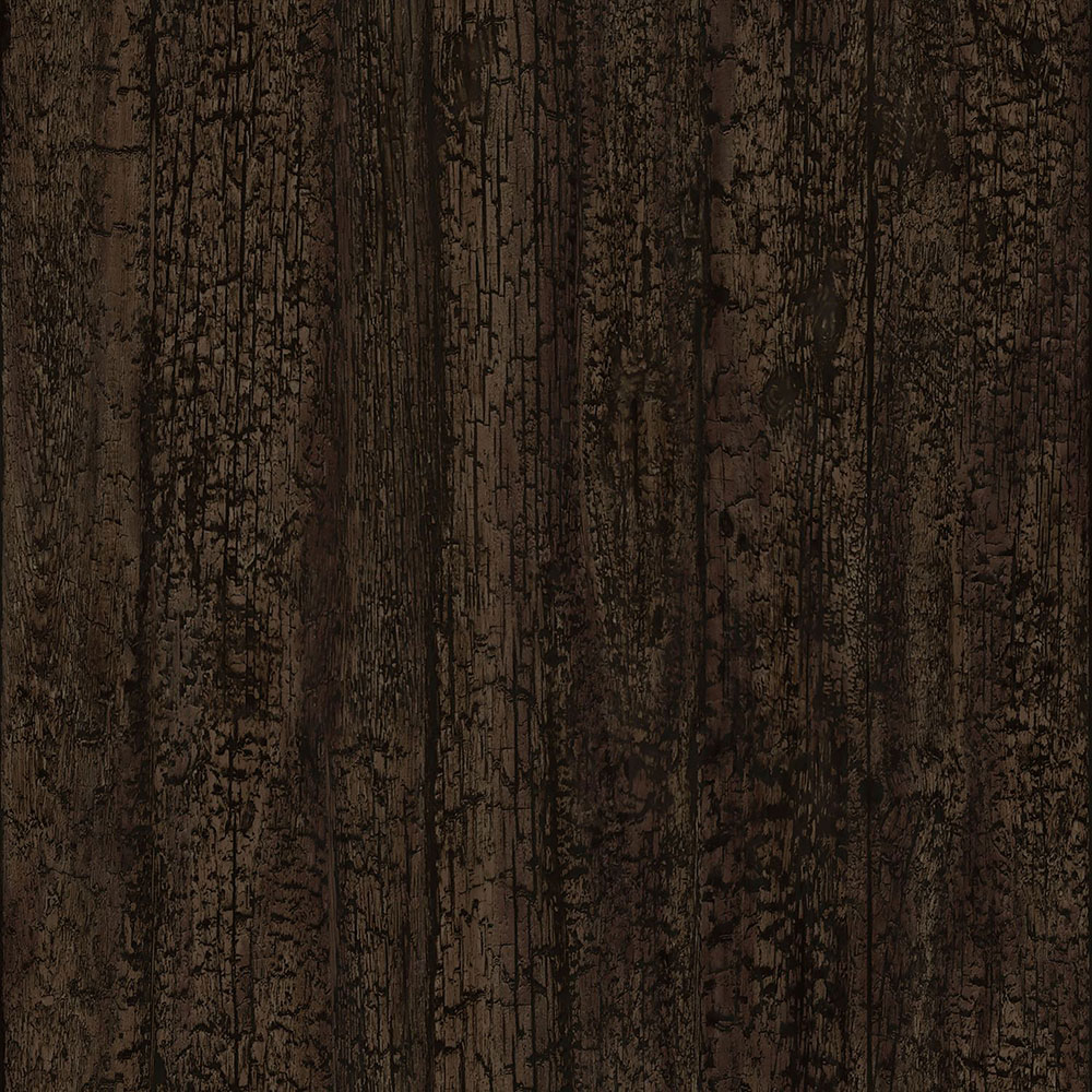 Tapete in dunkelbrauner Holzoptik, 347527, Matières - Wood, Origin