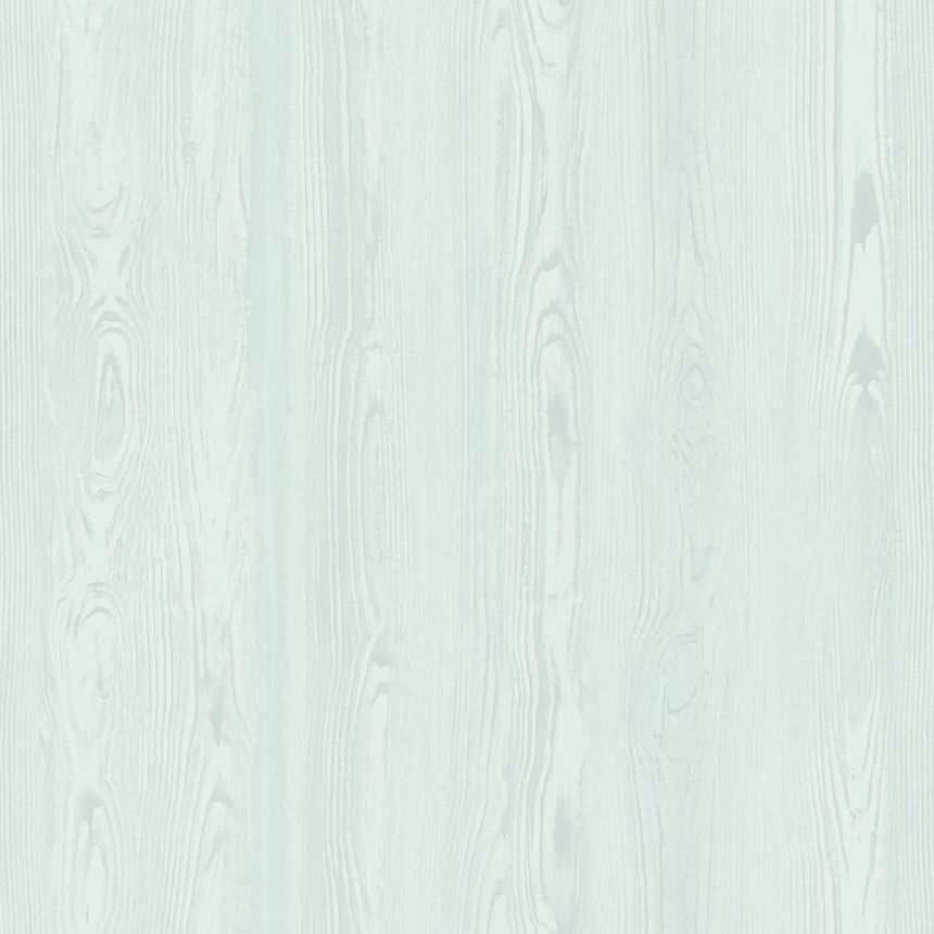 Tapete in helltürkiser Holzoptik, 347524, Matières - Wood, Origin