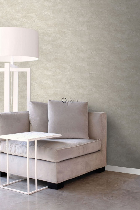 Grau-beige Vliestapete mit Risseffekt 347563, Matières - Stone, Origin