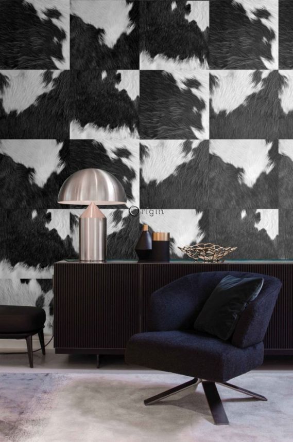 Vliestapete, quadratisches Kalbsledermuster 357241, role 0,5 x 9 m Luxury Skins, Origin