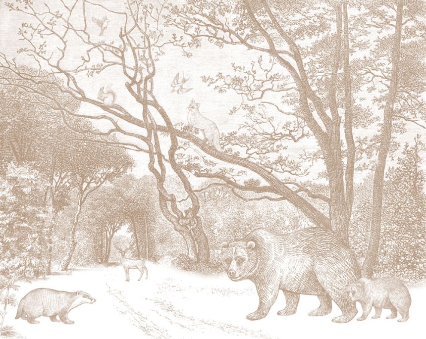 Wandbilder Wald, Waldtiere 159064, 350 x 279 cm, Forest Friends, Esta