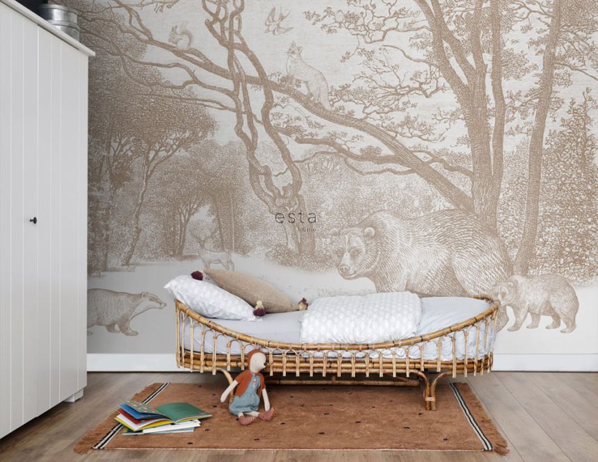Wandbilder Wald, Waldtiere 159064, 350 x 279 cm, Forest Friends, Esta