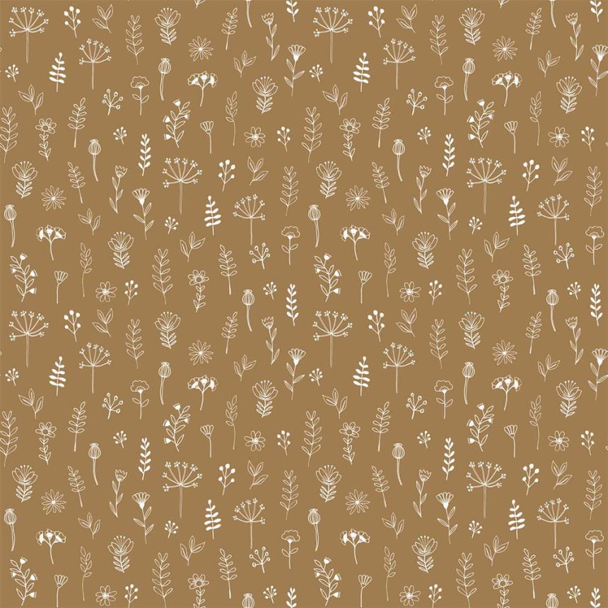 Dunkelocker Vliestapete für die Wand, Pflanzen, Blumen 139281, Forest Friends, Esta