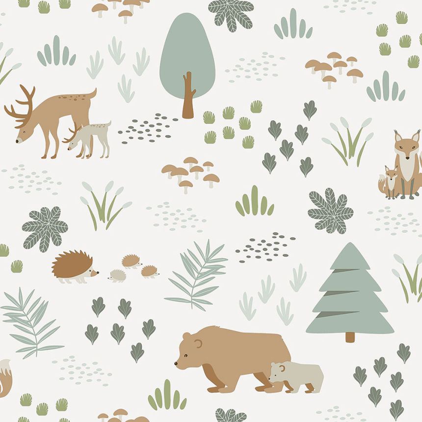 Kinder-Vliestapete für die Wand Tiere im Wald 139247, Forest Friends, Esta