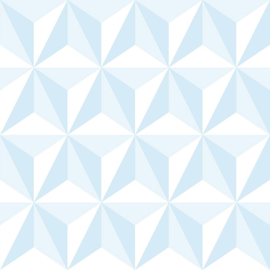 Blau-weiße Vliestapete für die Wand, 3D Sternenmuster 138912, Little Bandits, Esta