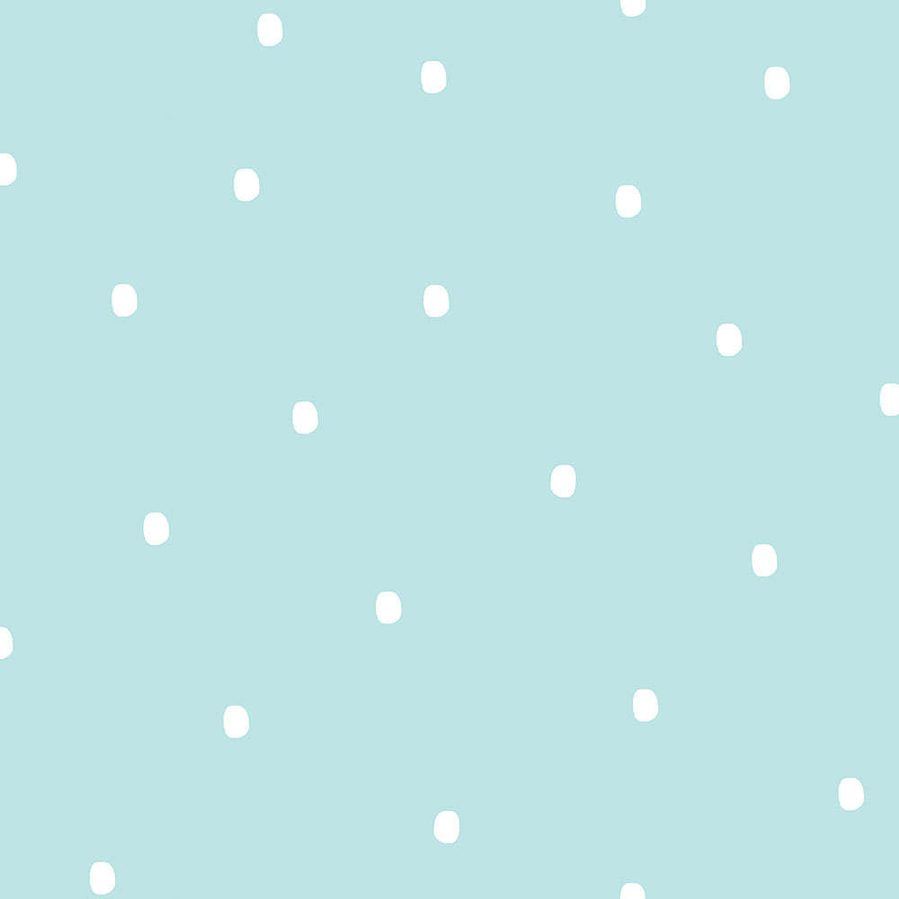 Türkisfarbene Papiertapete mit Punkten / Flecken 460-1, Pippo, ICH Wallcoverings