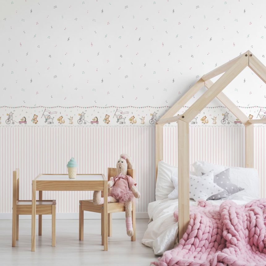 Fröhliches Papier, Kindertapete mit Musiknoten 451-2, Pippo, ICH Wallcoverings
