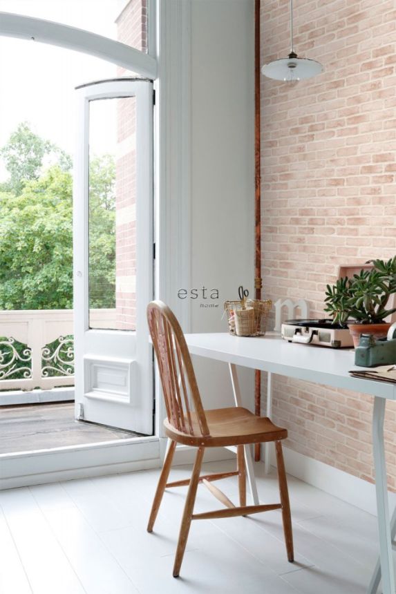 Tapete rosa Ziegel, Ziegelwand, Vliestapete 139166, Paradise, Esta Home