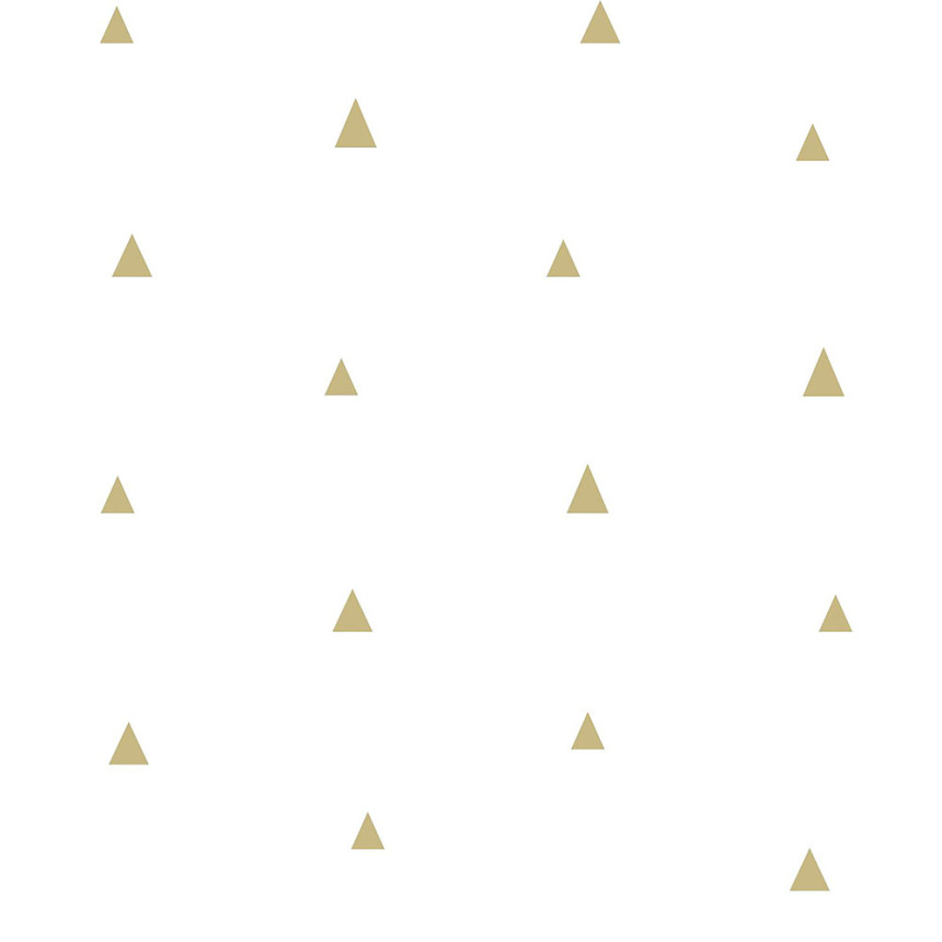 Tapete mit geometrischen mustern - goldene Dreiecke, Vliestapete 347680, Precious, Origin