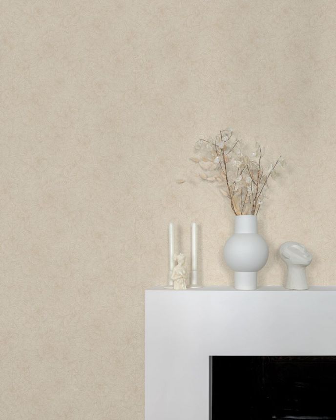 Beige Tapete mit Blumen 32006, Textilia, Limonta