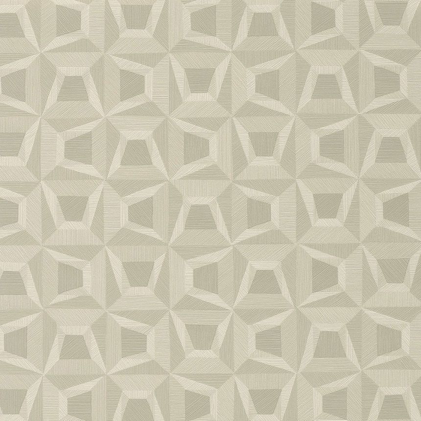 Beige Tapete mit geometrischen Mustern 31904, Textilia, Limonta