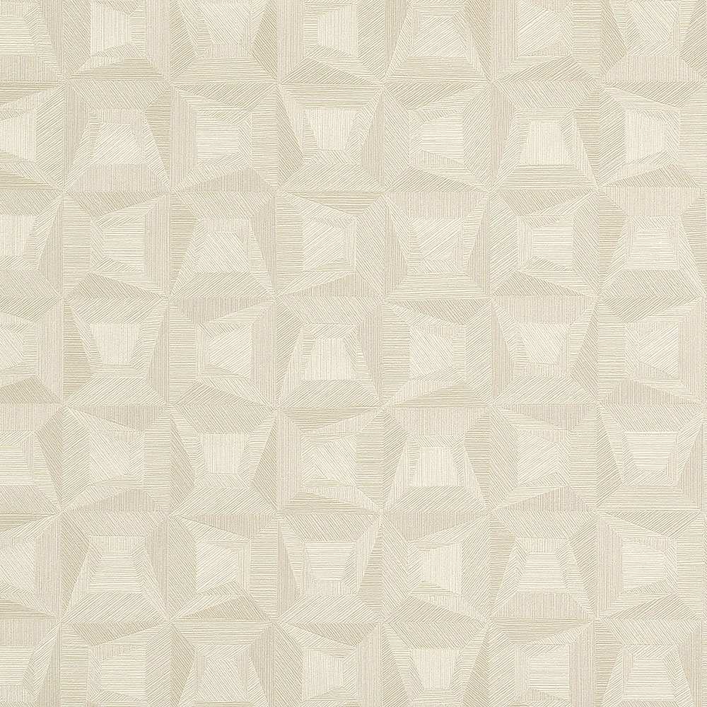 Weiße Tapete mit geometrischen Mustern 31902, Textilia, Limonta