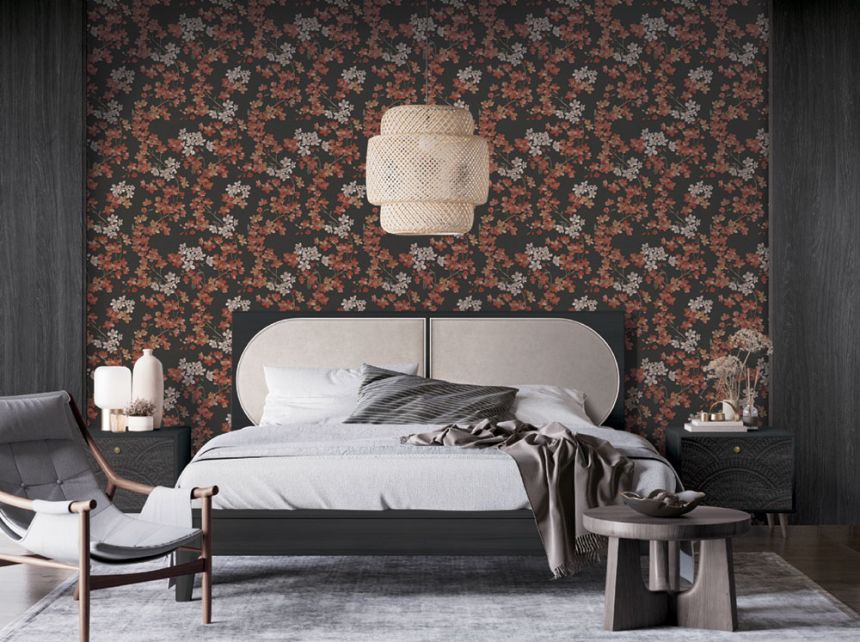 Blaue Luxustapete Blumen GR322206, Grace, Design ID