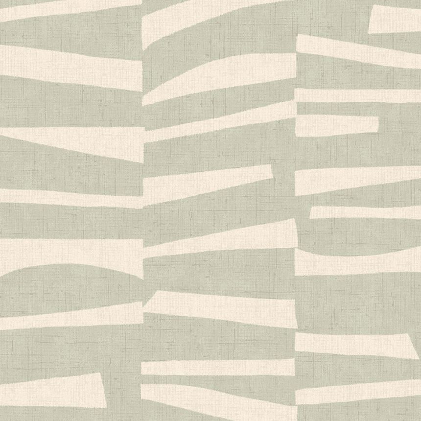 Grüne Tapete mit geometrischem Retro-Muster 318021, Twist, Eijffinger