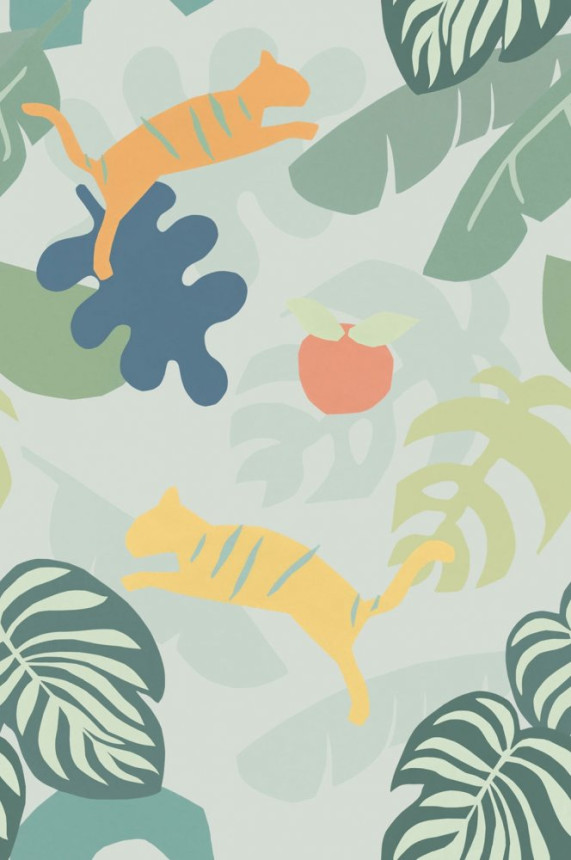 Children's mural non-woven wallpaper 399123, Tigers, 186 x 280 cm, Mini Me, Eijffinger