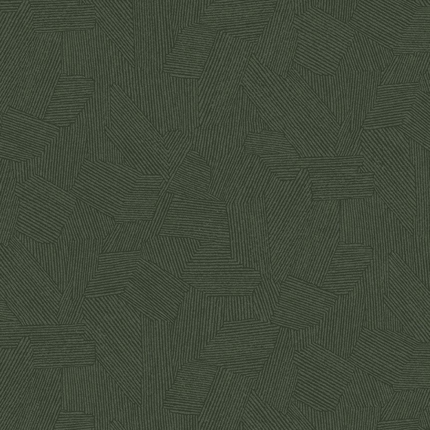 Grüne Tapete mit grafischem Ethno-Muster 318005, Twist, Eijffinger
