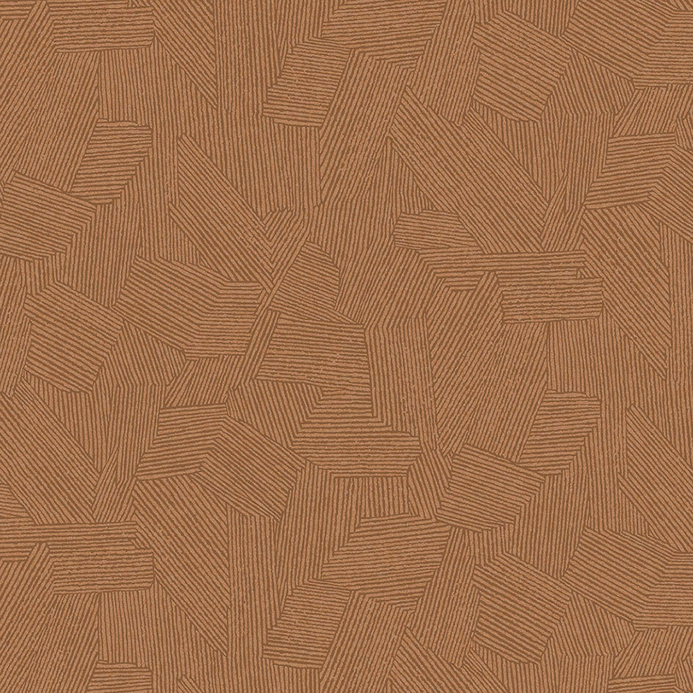Braune Tapete mit grafischem Ethno-Muster 318003, Twist, Eijffinger
