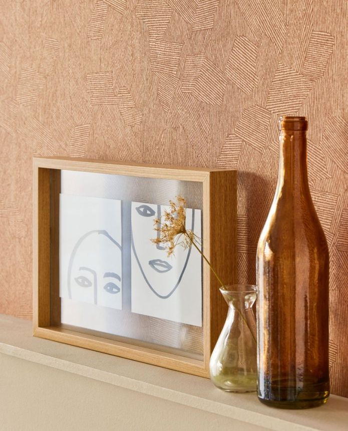 Braune Tapete mit grafischem Ethno-Muster 318003, Twist, Eijffinger