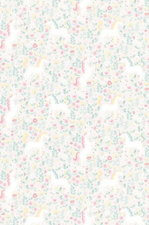 Children's mural non-woven wallpaper 399111, Unicorns, 186 x 280 cm, Mini Me, Eijffinger