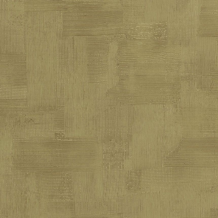 Geometrische Luxustapete golden grün 64514, Materea, Limonta