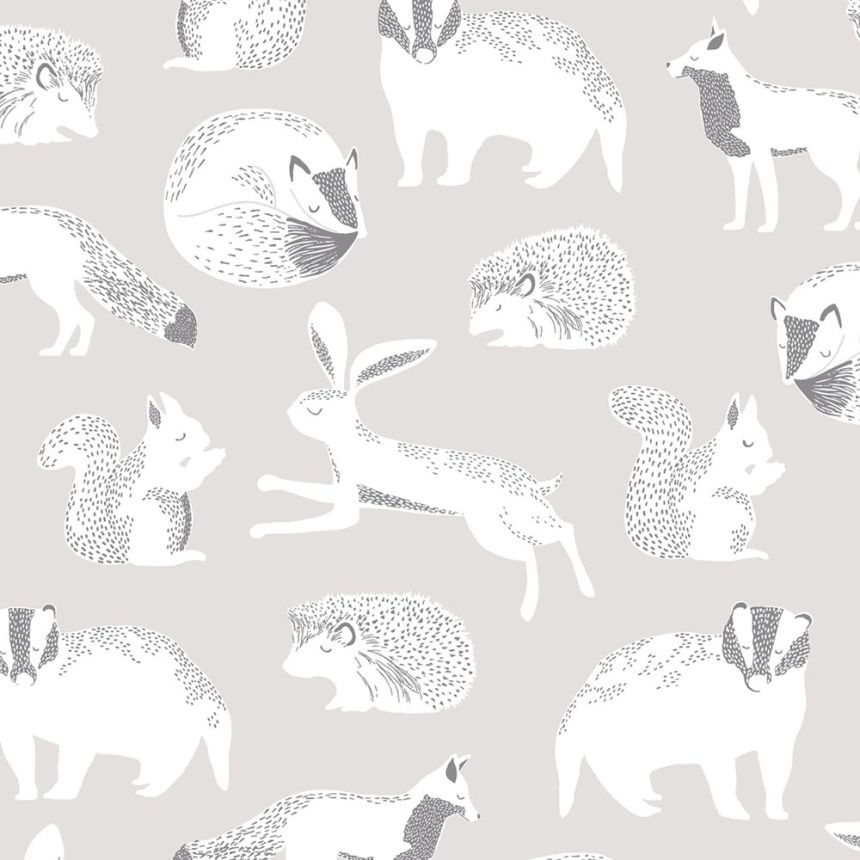 Children's non-woven wallpaper Forest animals, 399060, Mini Me, Eijffinger