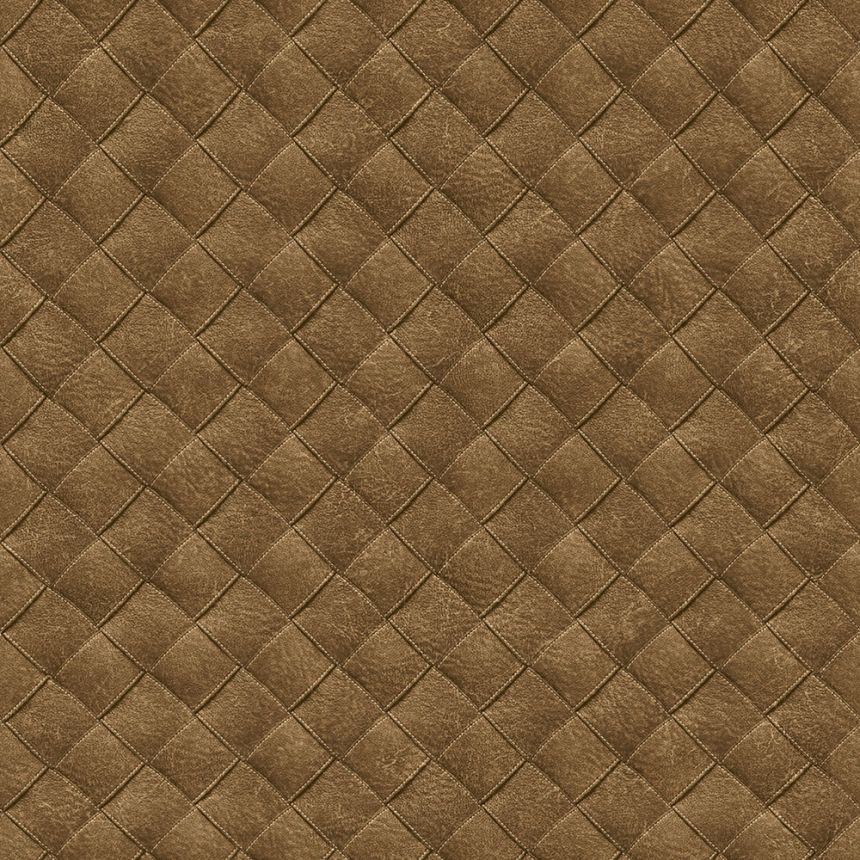 Braune Tapete, Lederimitat TA25073 Tahiti, Decoprint