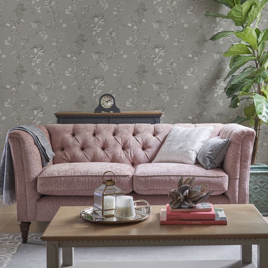 Tapete mit Vogelbeeren 113347, Laura Ashley, Graham & Brown