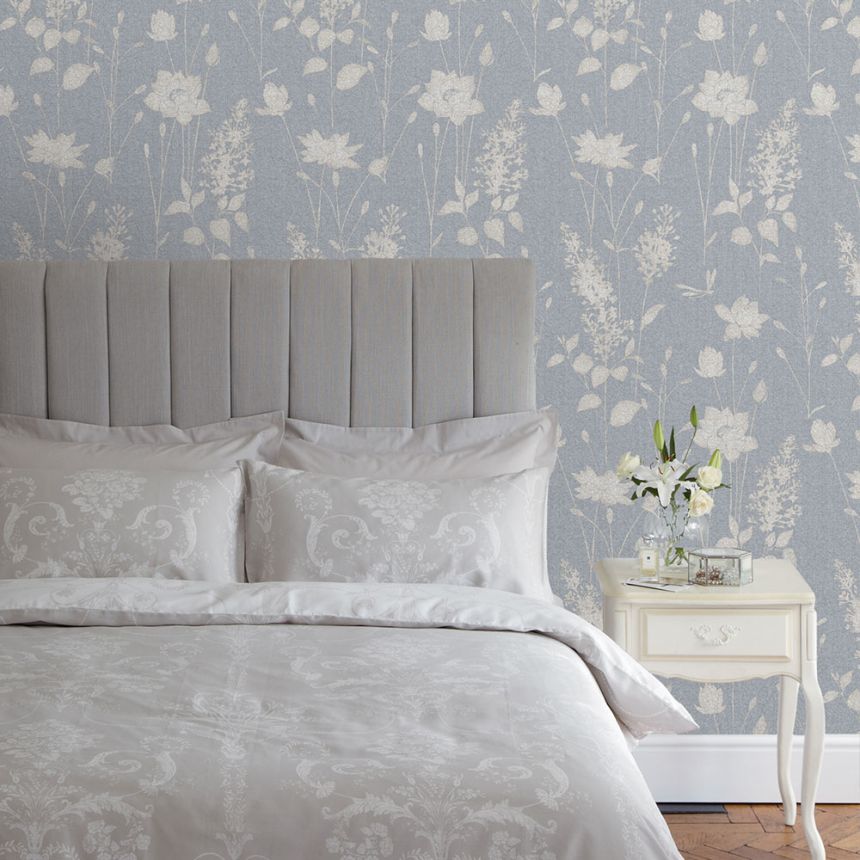 Tapete mit weißen Blumen 113343, Laura Ashley, Graham & Brown