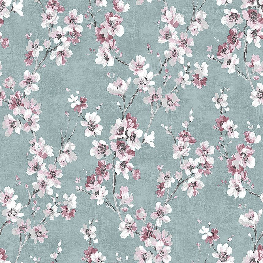 Blaue Tapete, Blumen, M52701, Adéle, Ugépa
