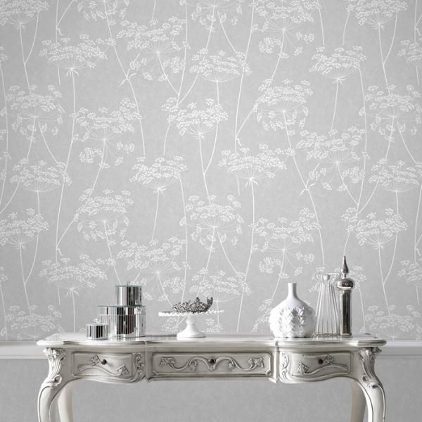 Graue Tapete mit Blumen 33-304, Vavex 2024
