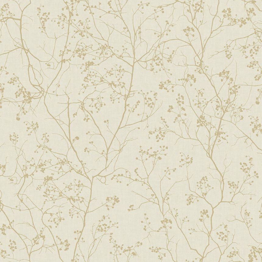 Cremefarbene Tapete, goldene Zweige DD3812, Dazzling Dimensions 2, York
