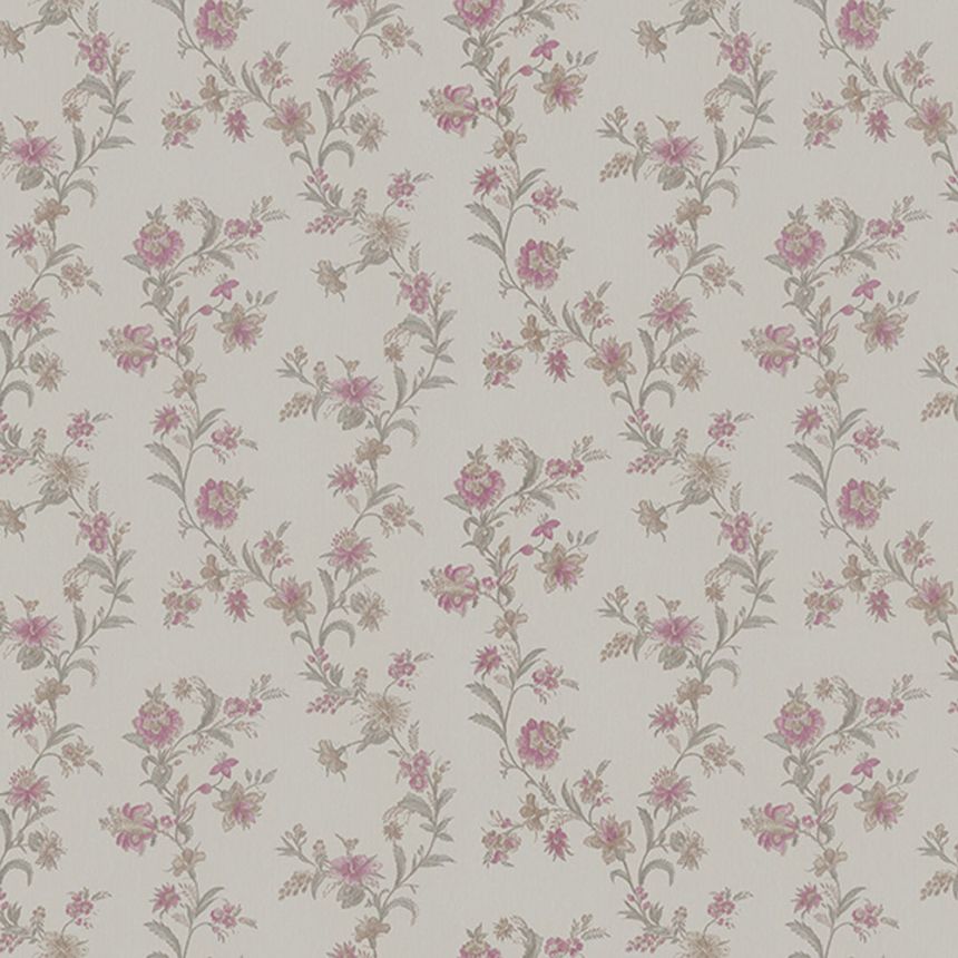 Beige Tapete Blumen, Z66853, Satin Flowers, Zambaiti Parati