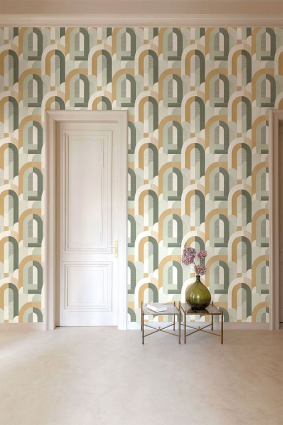 Grüne Tapete, Art Deco Stil MN3609, Maison, Grandeco