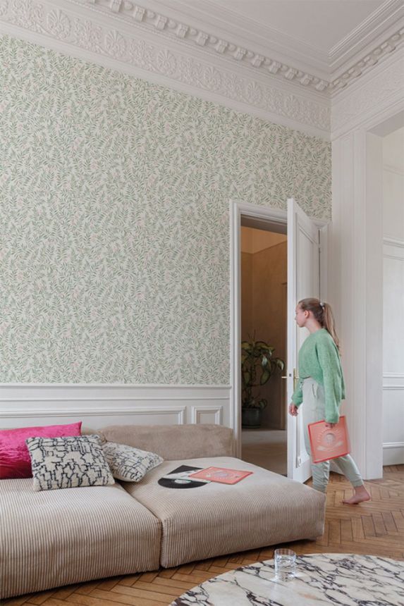 Grüne Tapete - Zweige, Blätter MN3409, Maison, Grandeco