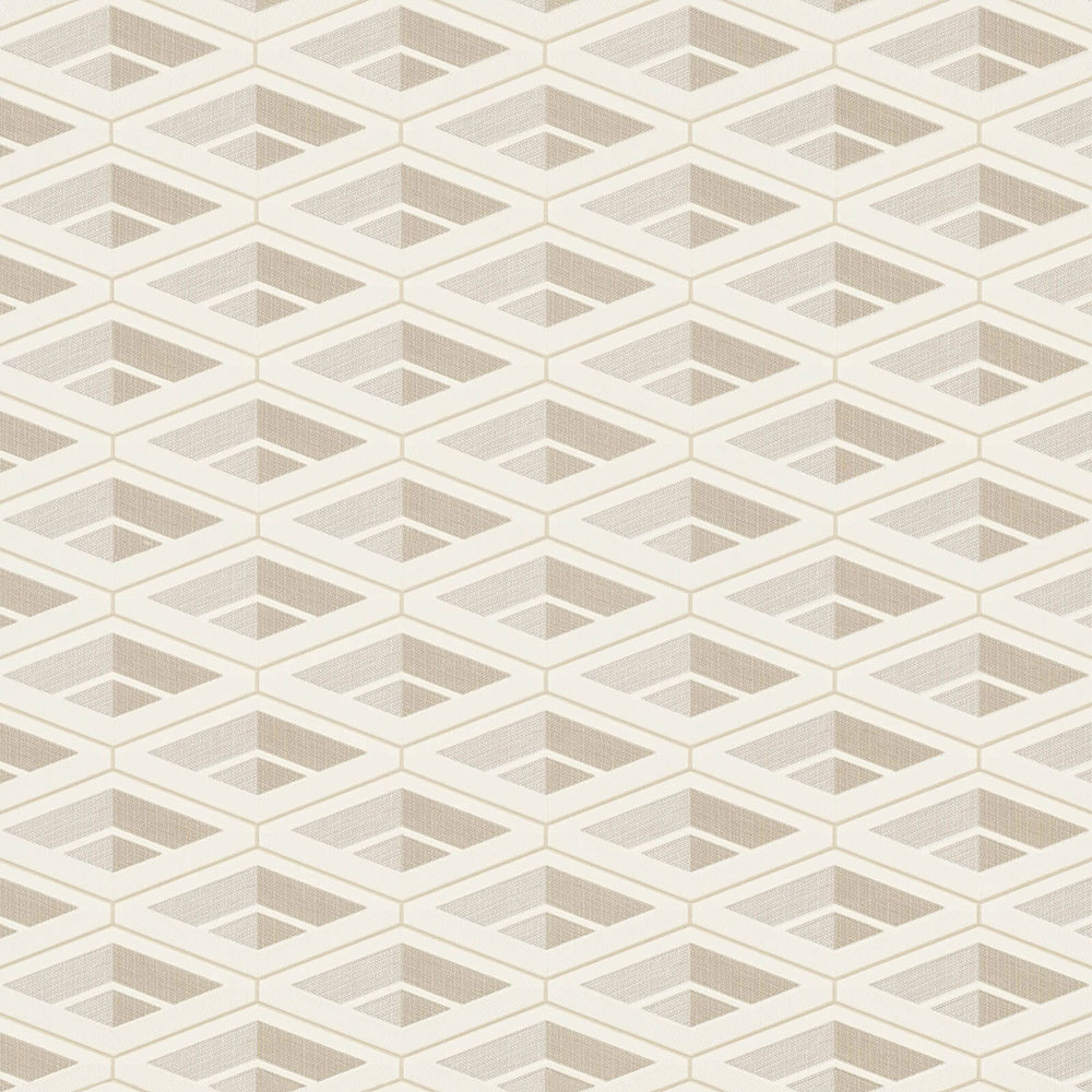 Cremefarbene Luxustapete mit geometrischen Mustern Z76025, Vision, Zambaiti Parati